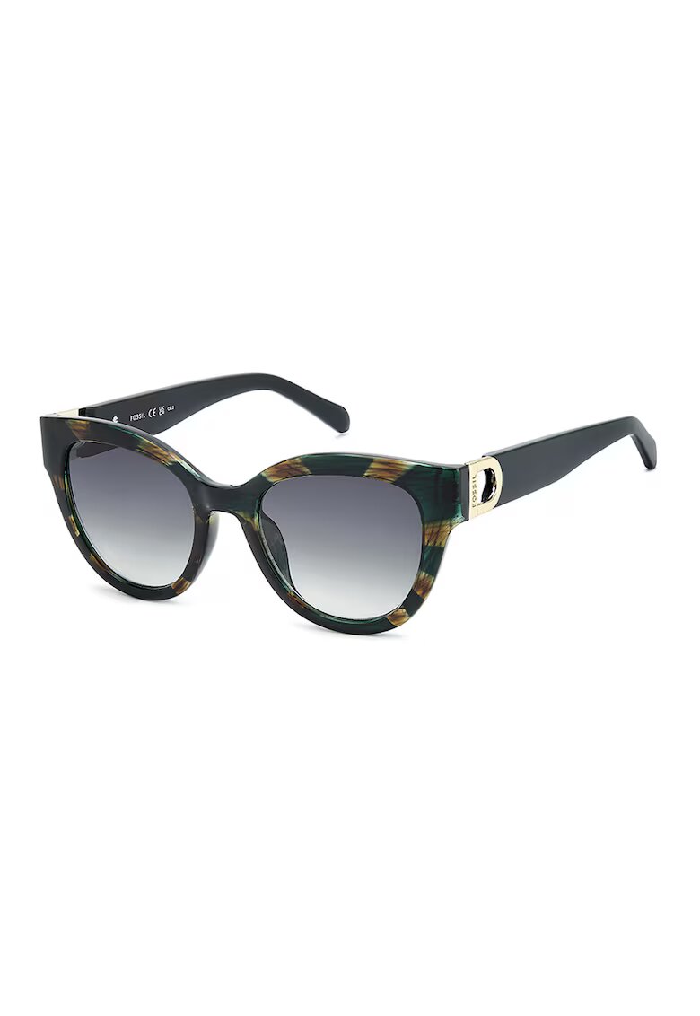 Fossil Слънчеви очила Cat Eye с градиента - Кафяв/Тъмнозелен