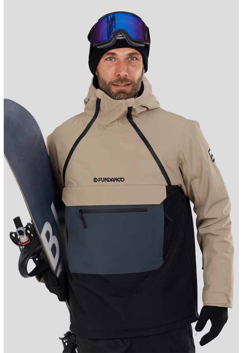 Fundango Водоустойчиво зимно ски яке Hydra ECO Anorak - Черен/Маслинено зелено
