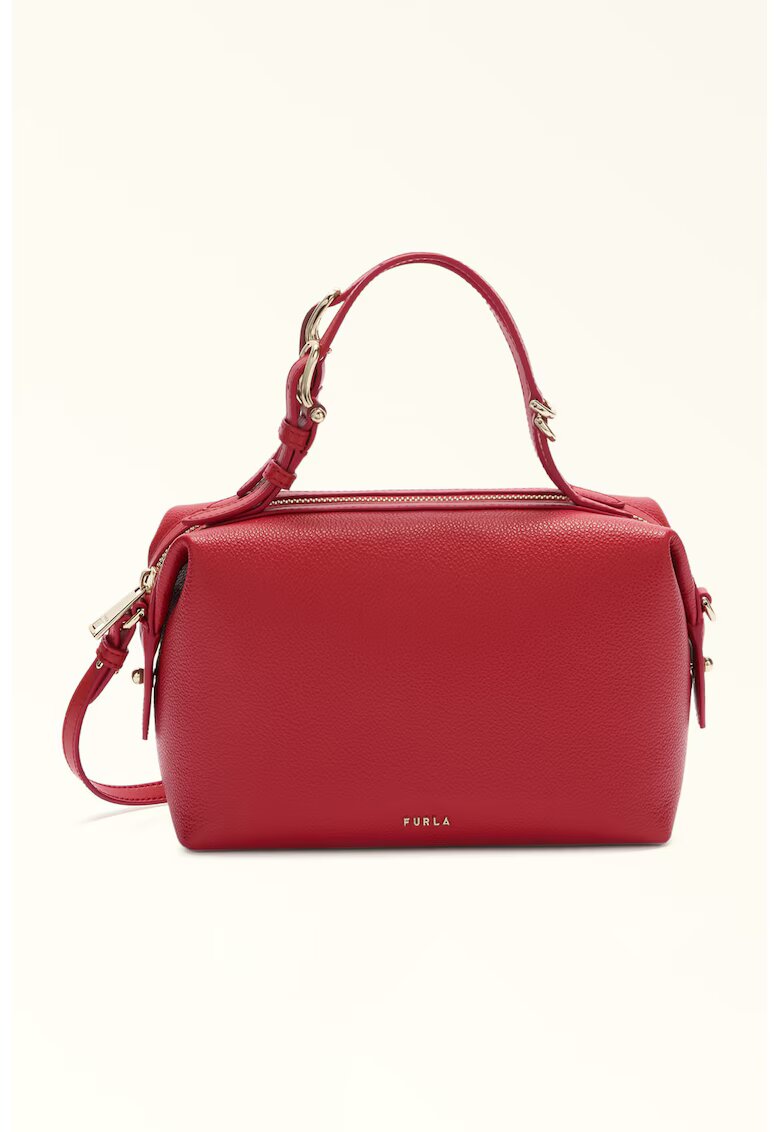 Furla Кожена ръчна чанта Boston с допълнителна презрамка