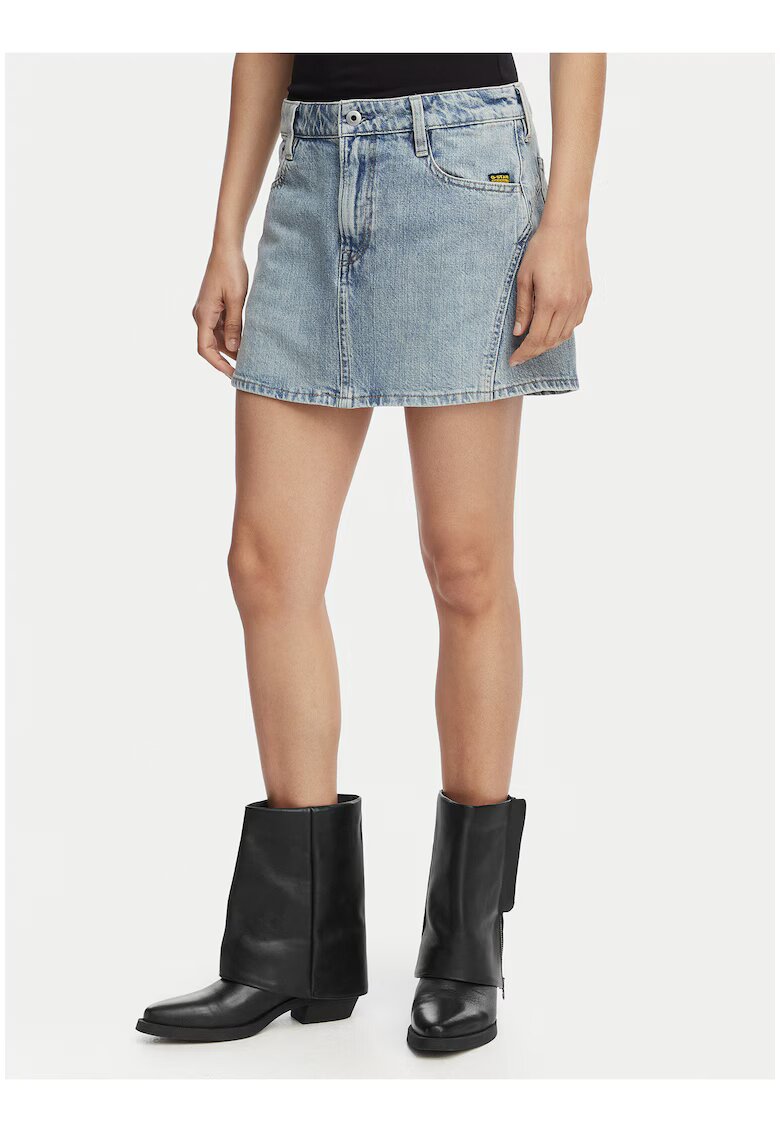 G STAR RAW Дамска дънкова пола - ежедневна - синя - памук