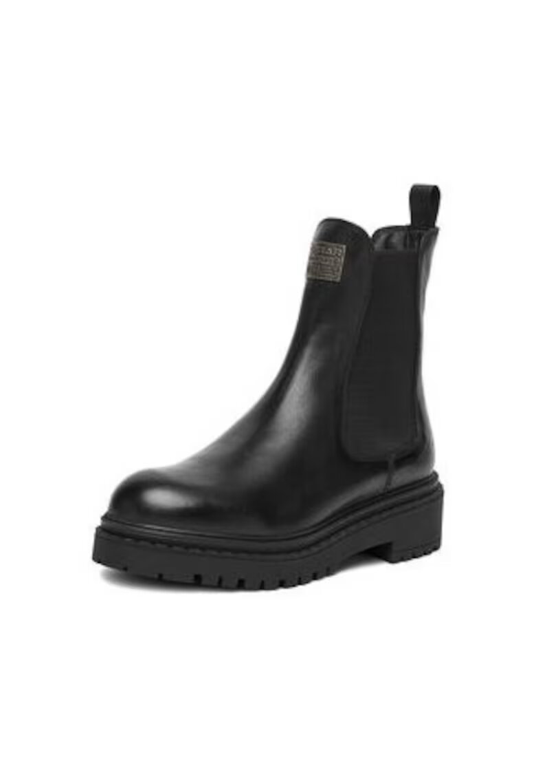 G STAR RAW Дамски ботуши EO-DAMLA-25FW26 - естествена кожа - ластични ленти - черни