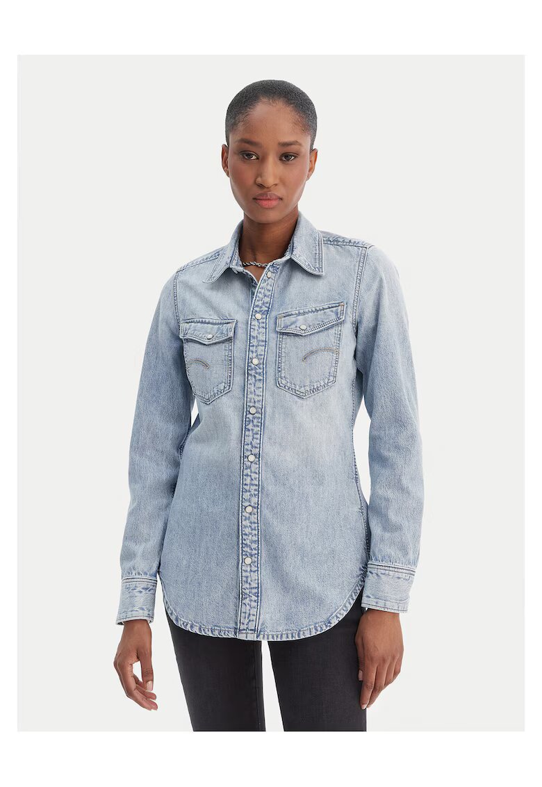 G STAR RAW Дънкова риза памук - синя - за жени