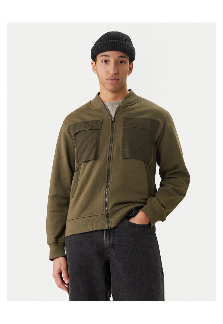 G STAR RAW Мъжки суичър - Raw - с цип - - органичен памук