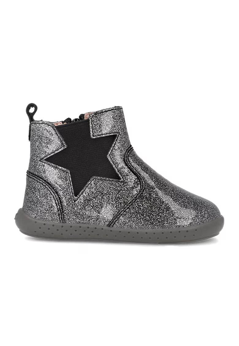 Garvalin Боти със звездовиден принт и цип - Черен/Сребрист