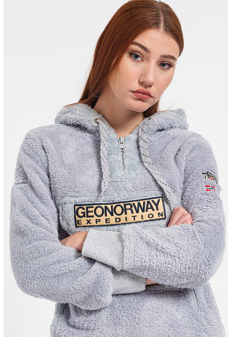 Geo Norway Поларено худи Gymclass - Светло сив