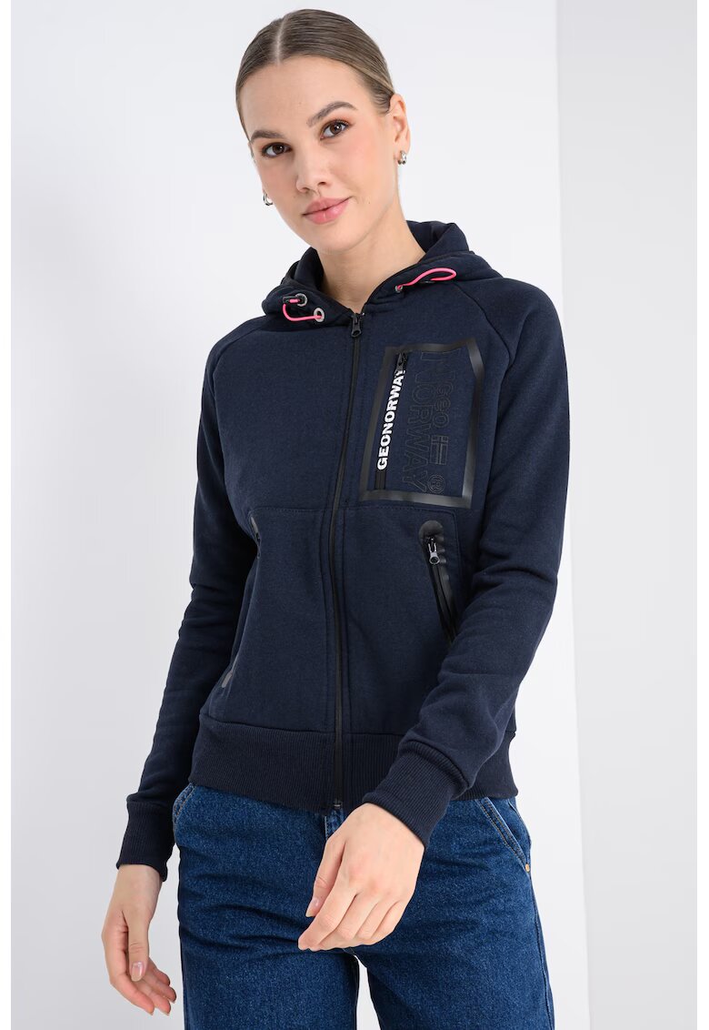 Geographical Norway Худи Fiona с цип - Ултрамарин синьо