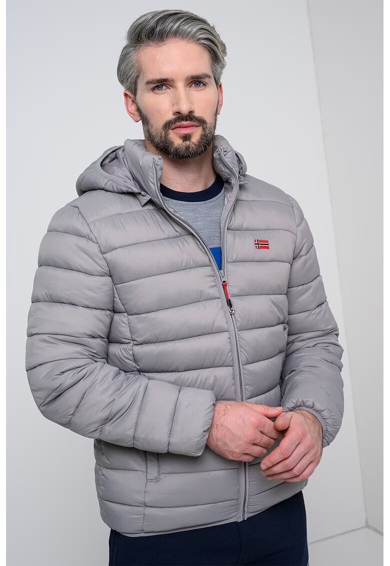 Geographical Norway Подплатено зимно яке Amigo - Светло сив