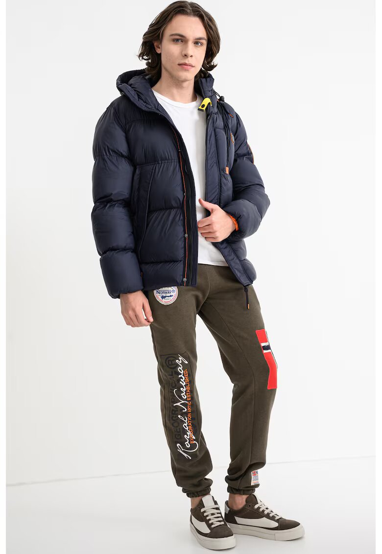 Geographical Norway Подплатено зимно яке Bodir с цип - Оранжев/Тъмносин