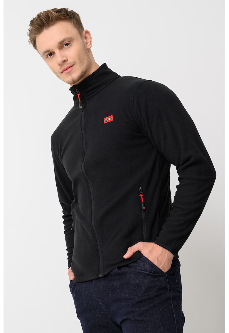 Geographical Norway Слим суитшърт Ulysse с цип - Черен