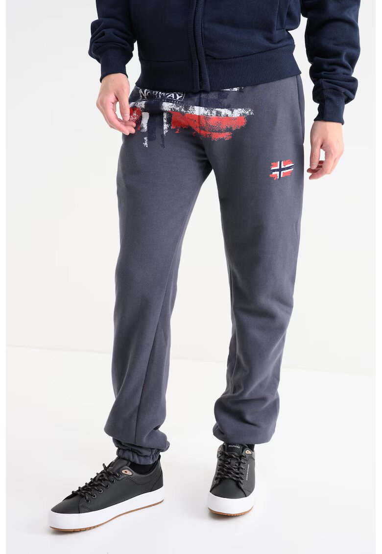Geographical Norway Спортен панталон Mapote с лого - Tъмносив