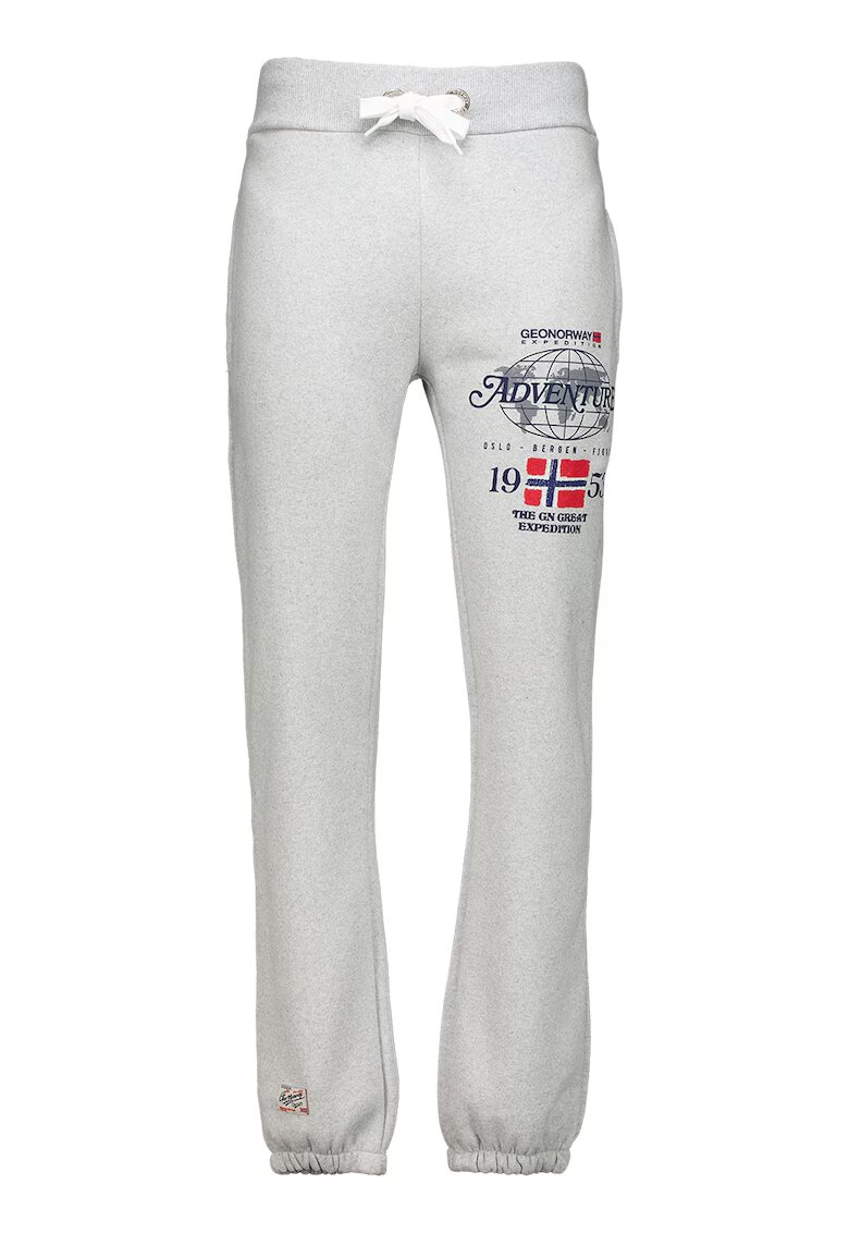Geographical Norway Спортен патналон Molkovitz с връзка на талията - Светлосив меланж