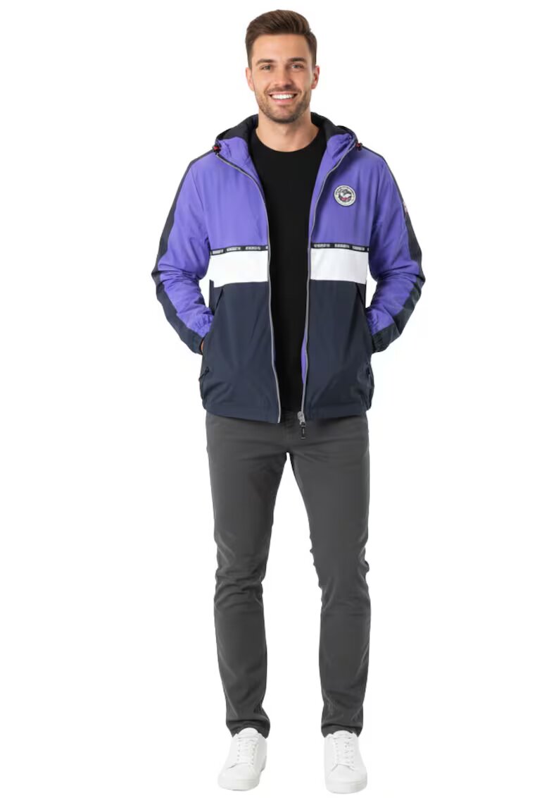 Geographical Norway Спортно яке за вятър - Aplus - синьо - полиамид