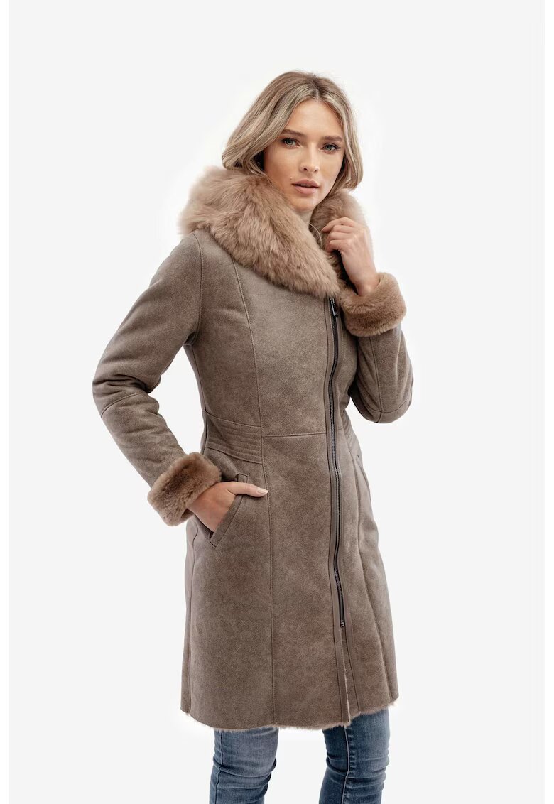 Gerali Tailoring Палто от естествен косъм модел Claudia