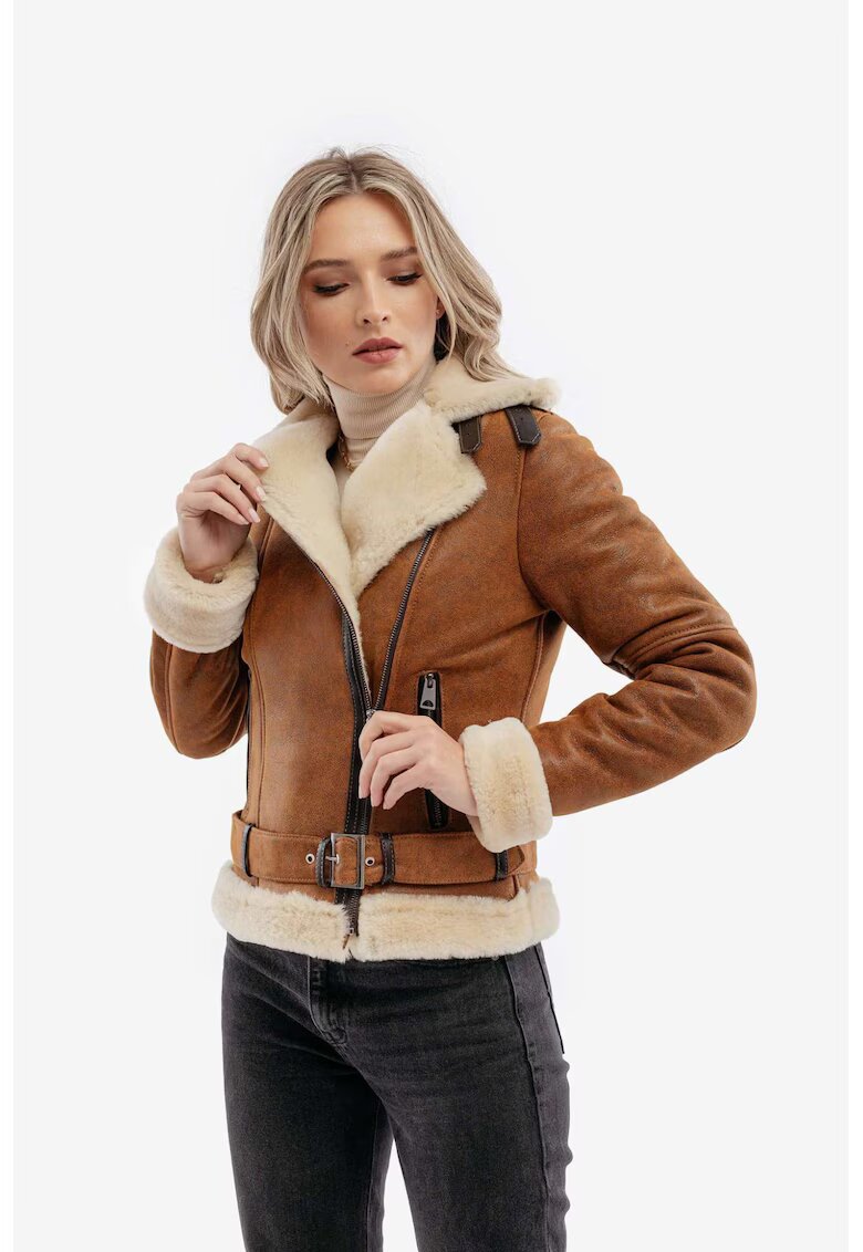 Gerali Tailoring Яке с естествен косъм - дамски модел Авиатор