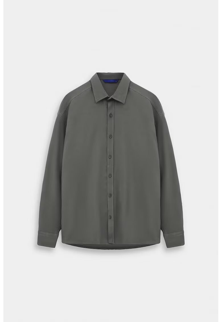 Giesto Мъжка риза тъмносива regular fit модал
