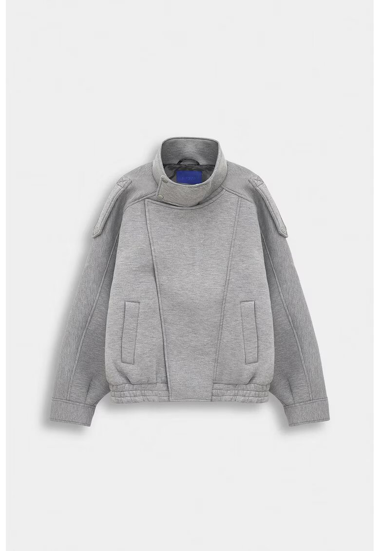 Giesto Мъжко светлосиво яке с цип - regular fit