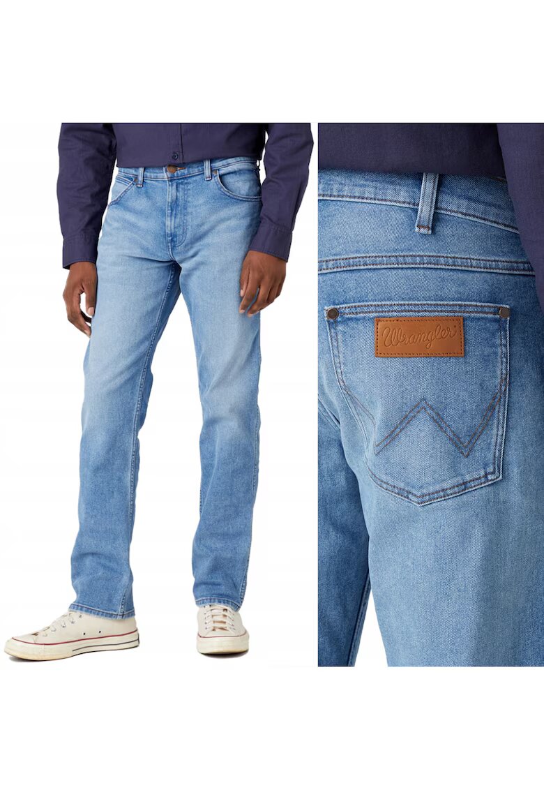 Greensboro Мъжки дънки Wrangler 803 - права кройка - дишащи - сини - W33 L30