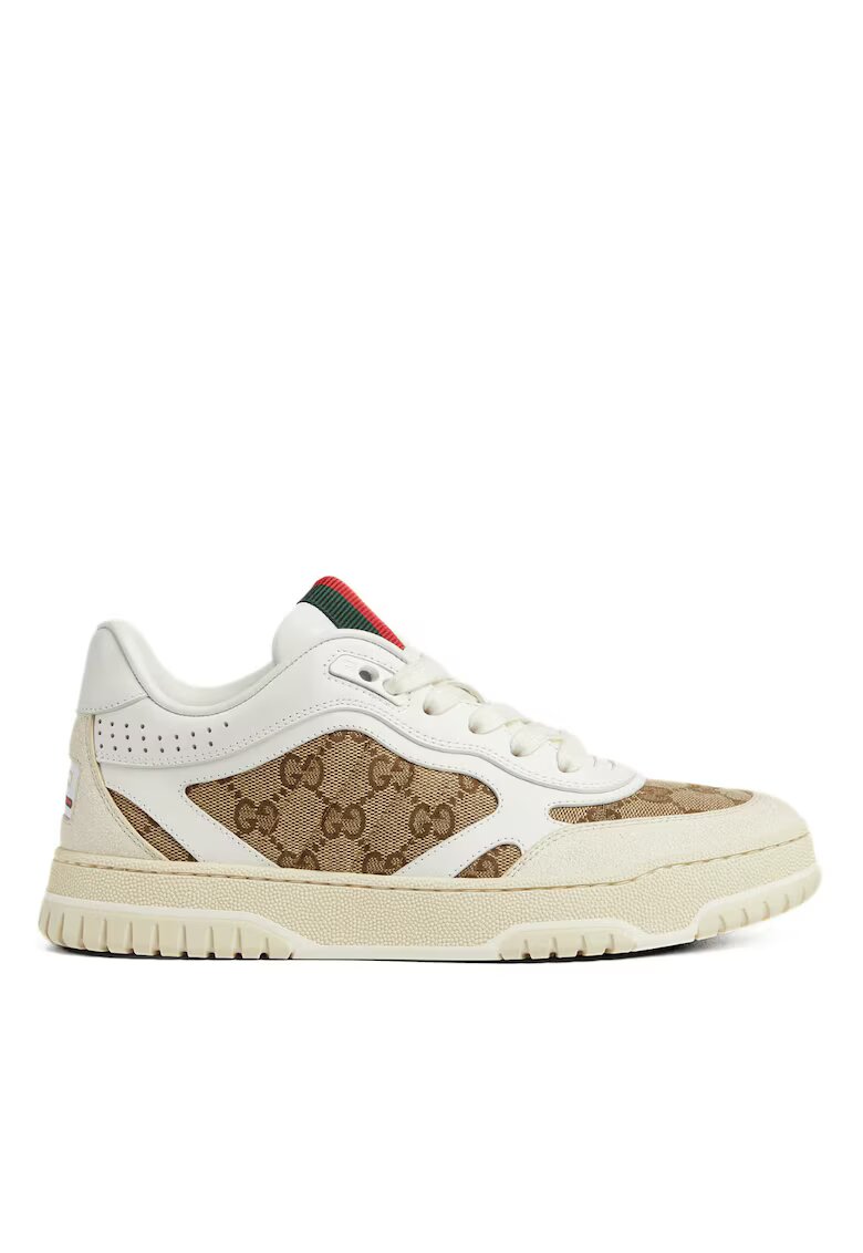Gucci Дамски кецове - Re-Web - Бял/Кафяв/Бежов