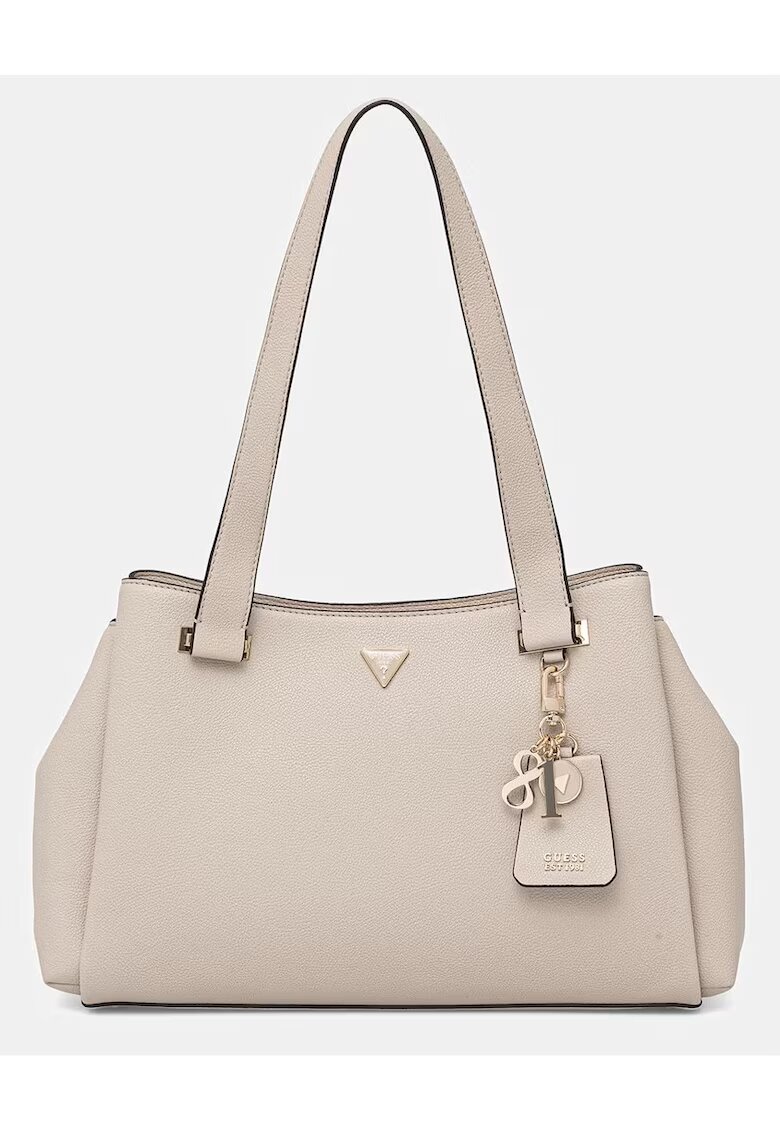 Guess Дамска чанта EVIE - бежова - екологична - 41x25x15см - 3 отделения