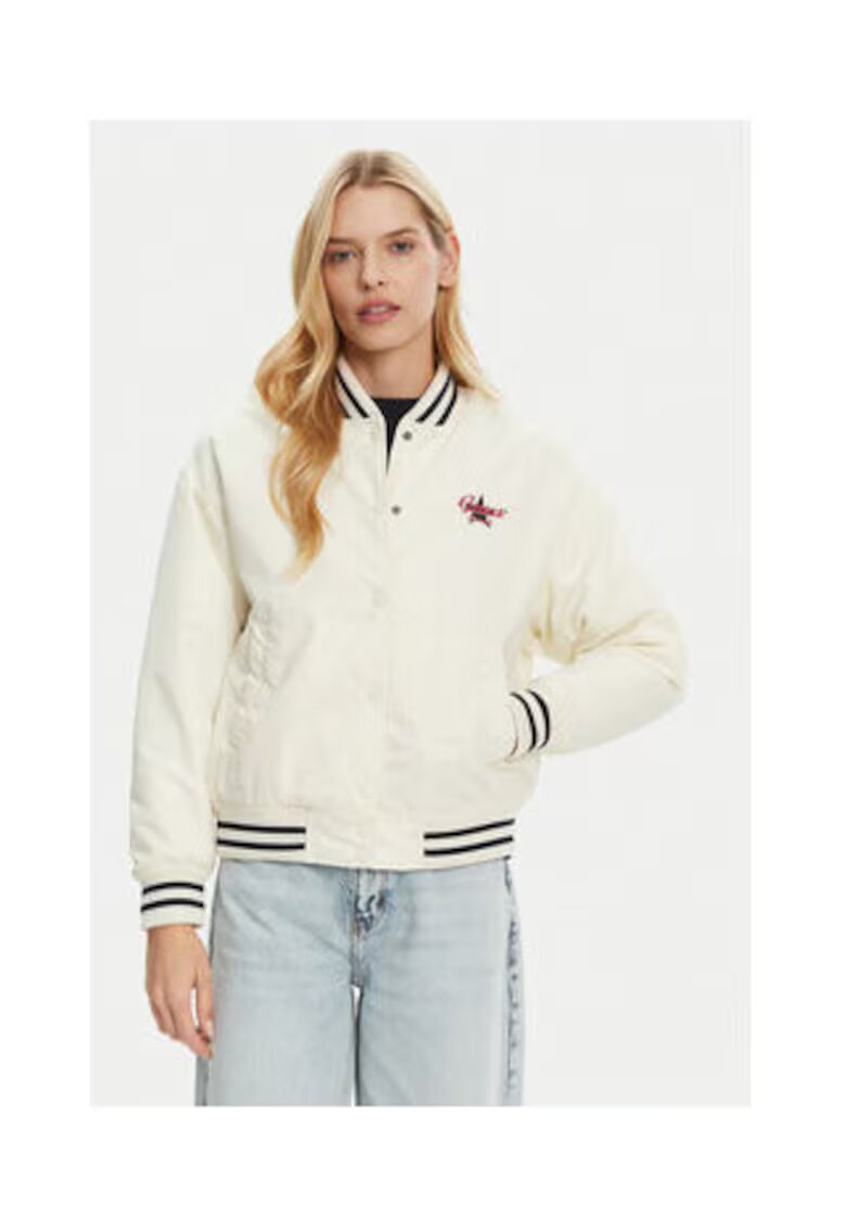 Guess Jeans Бомбър яке с капси