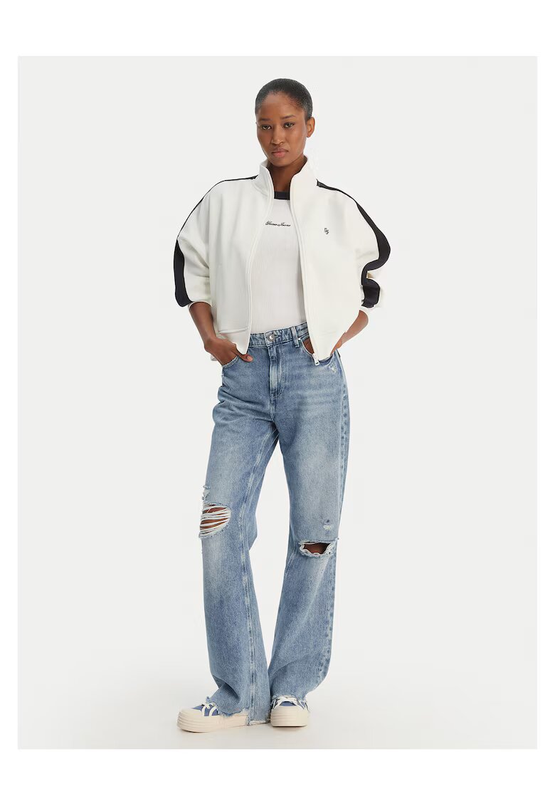 Guess Jeans Дамски суичър - с цип - - полиестер