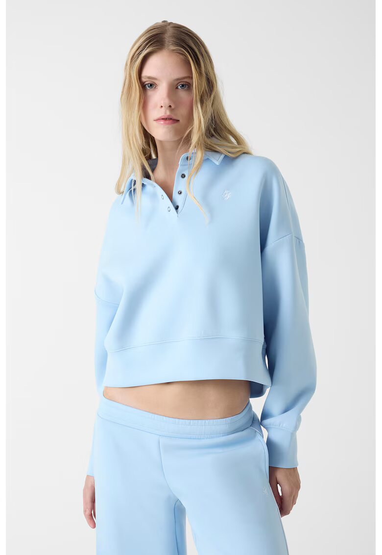Guess Jeans Къс суитшърт с яка