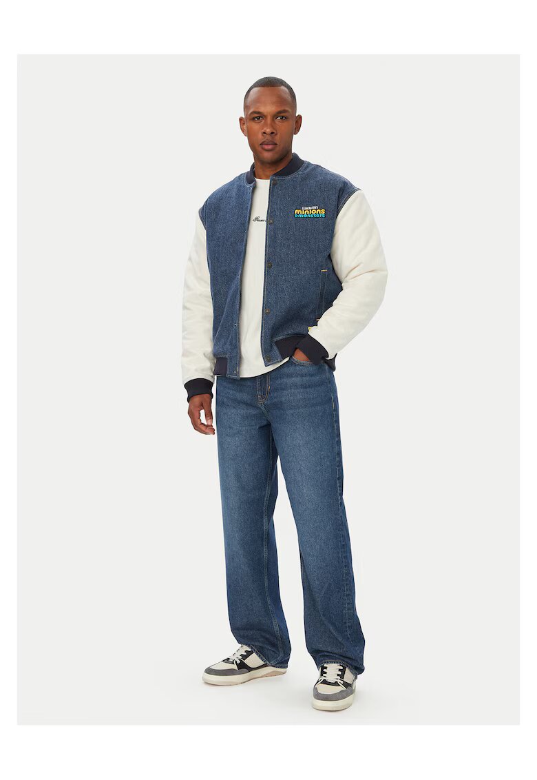 Guess Jeans Мъжко яке синьо памук