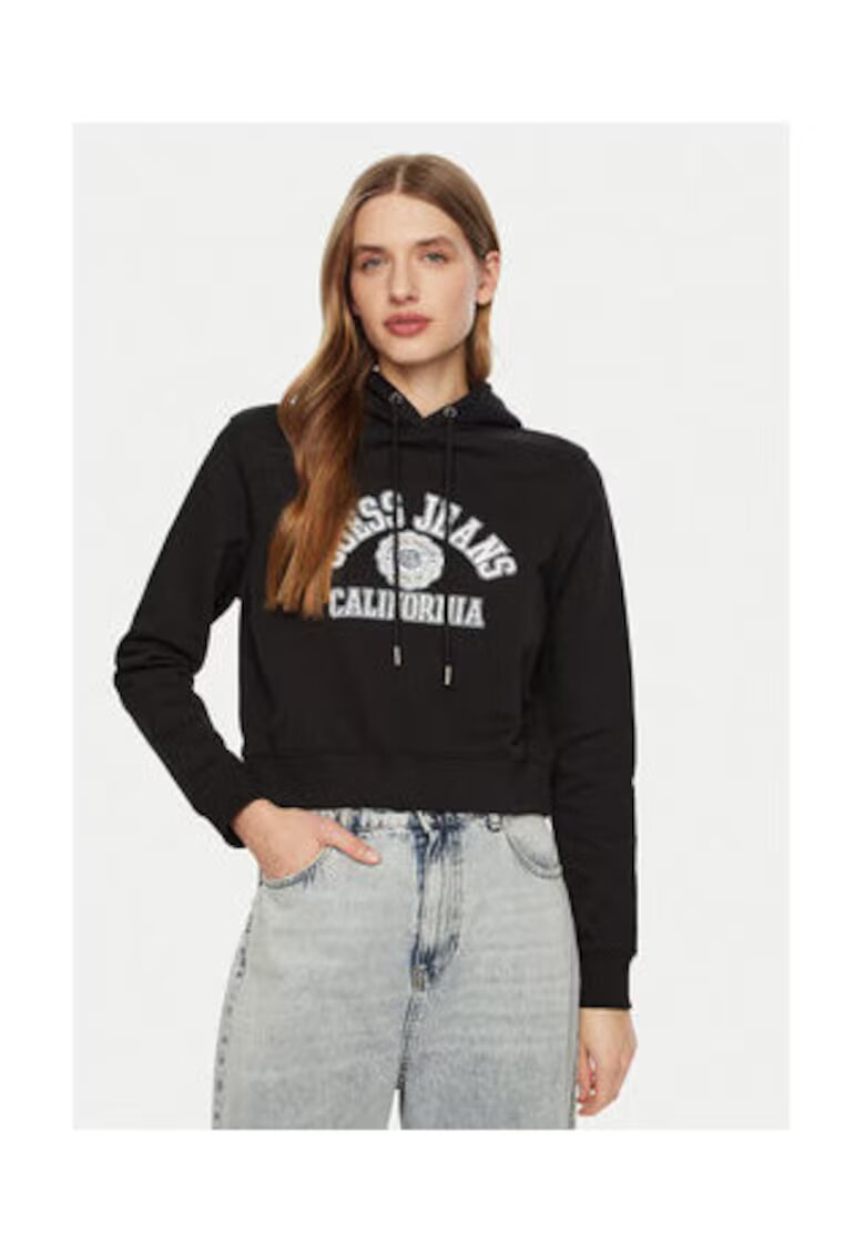 Guess Jeans Памучен суичър с щампа