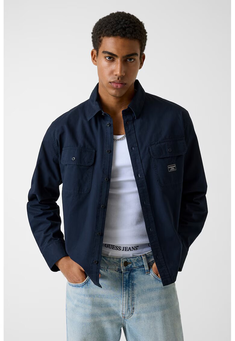 Guess Jeans Памучна риза с джобове