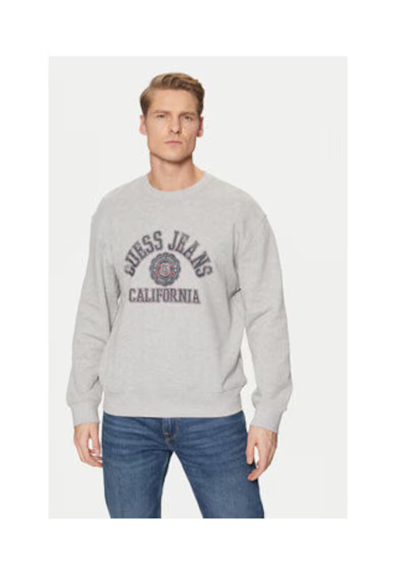 Guess Jeans Памучно худи с лого принт