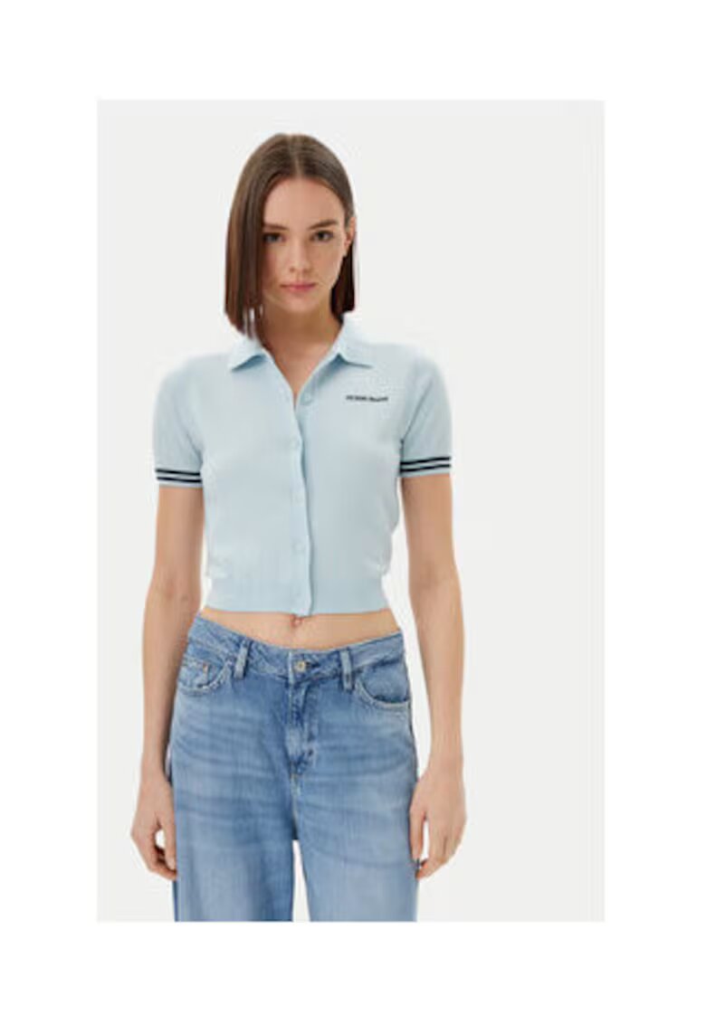 Guess Jeans Плетен кроп топ
