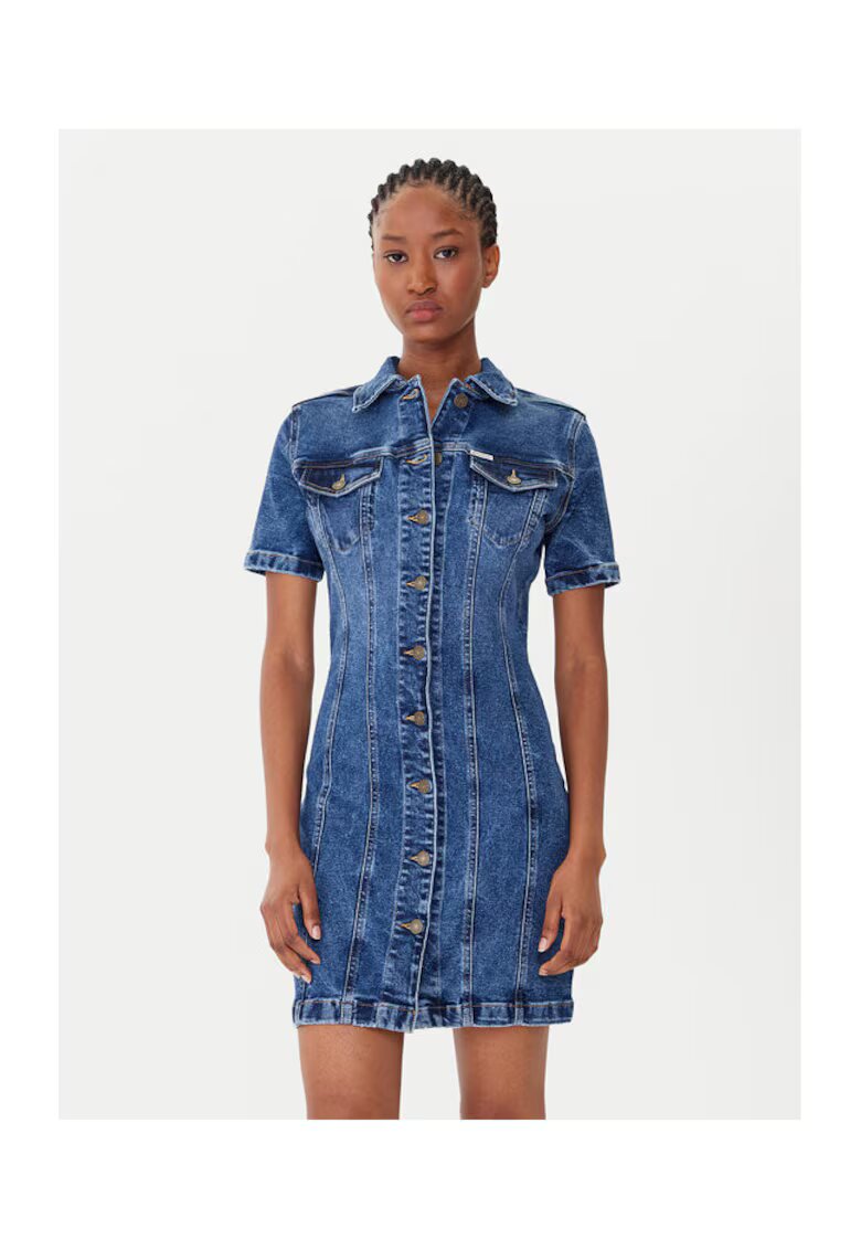 Guess Jeans Рокля от деним синя - жени