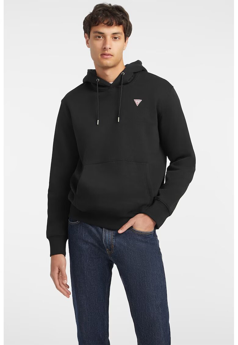 Guess Jeans Слим худи с джоб кенгуру