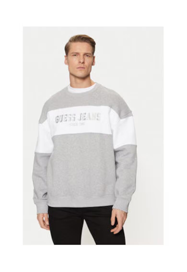 Guess Jeans Суичър от памучна смес с лого