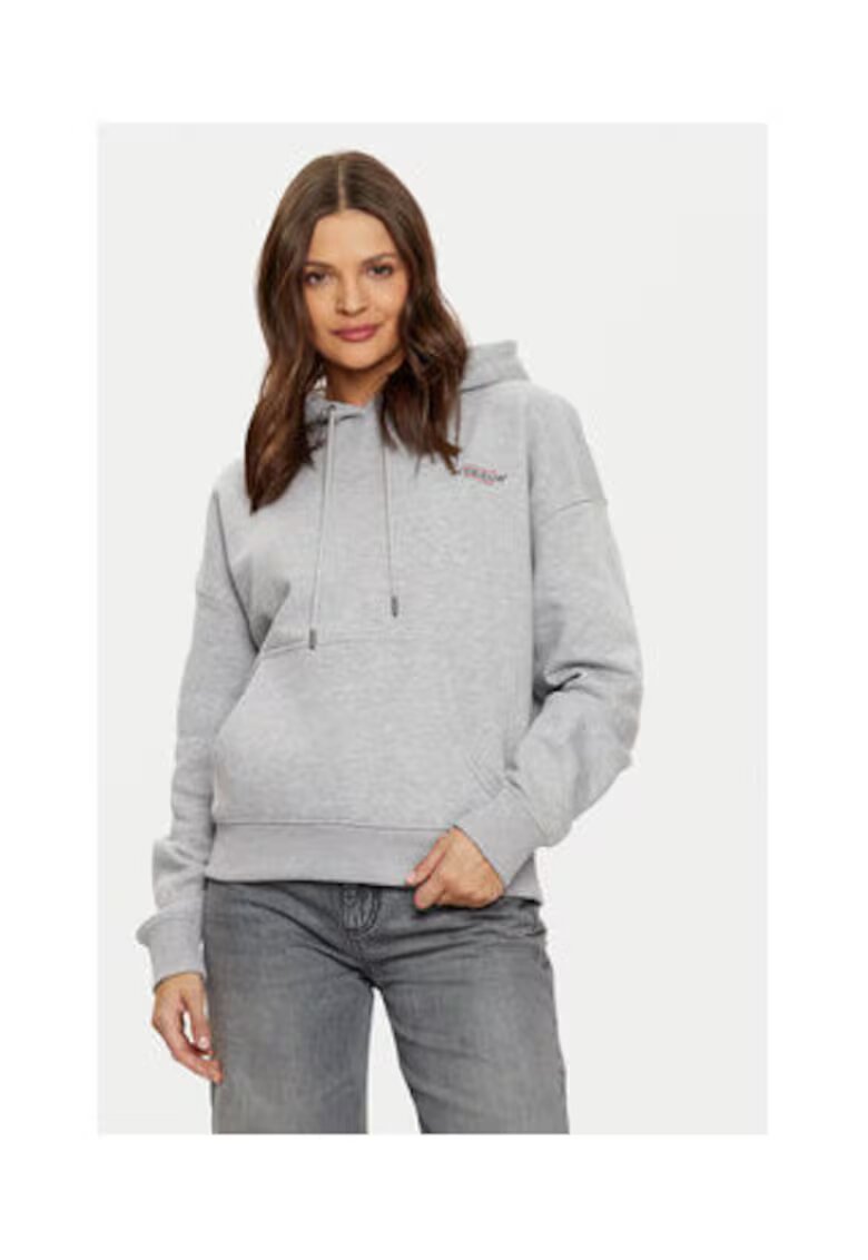 Guess Jeans Суичър от памучна смес с паднали ръкави