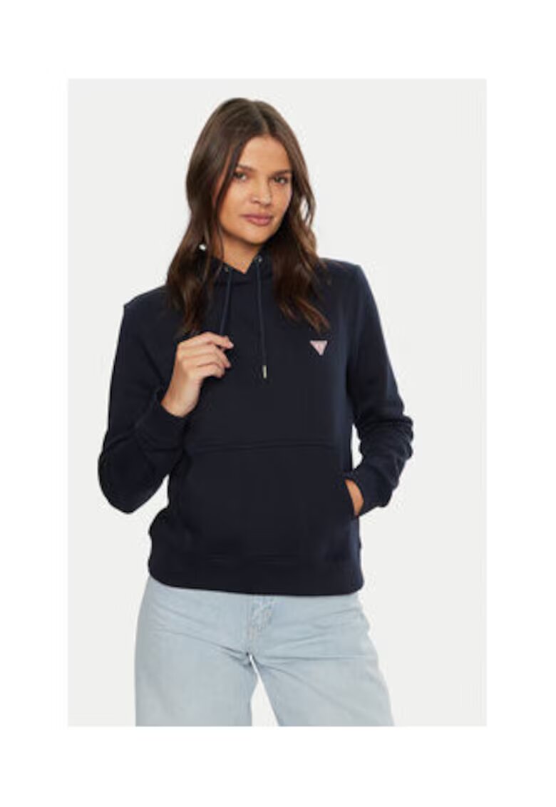 Guess Jeans Суичър от памучна смес с връзки