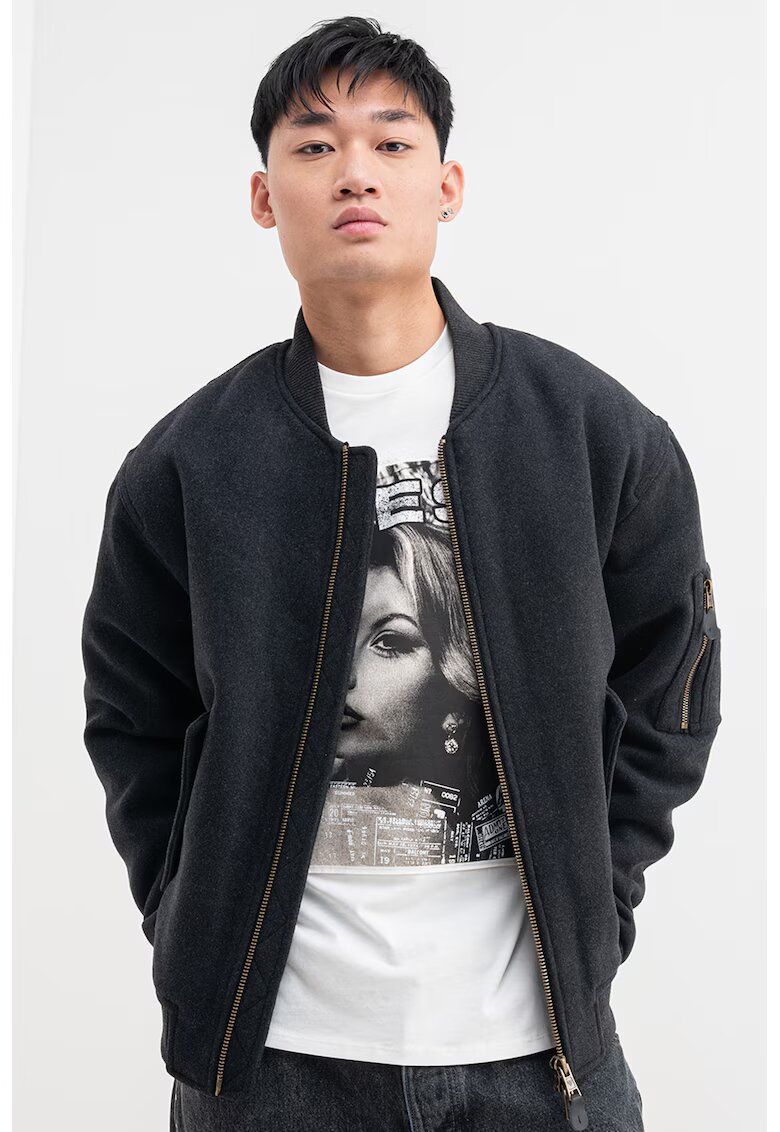 Guess Jeans Яке с вълна с джобове
