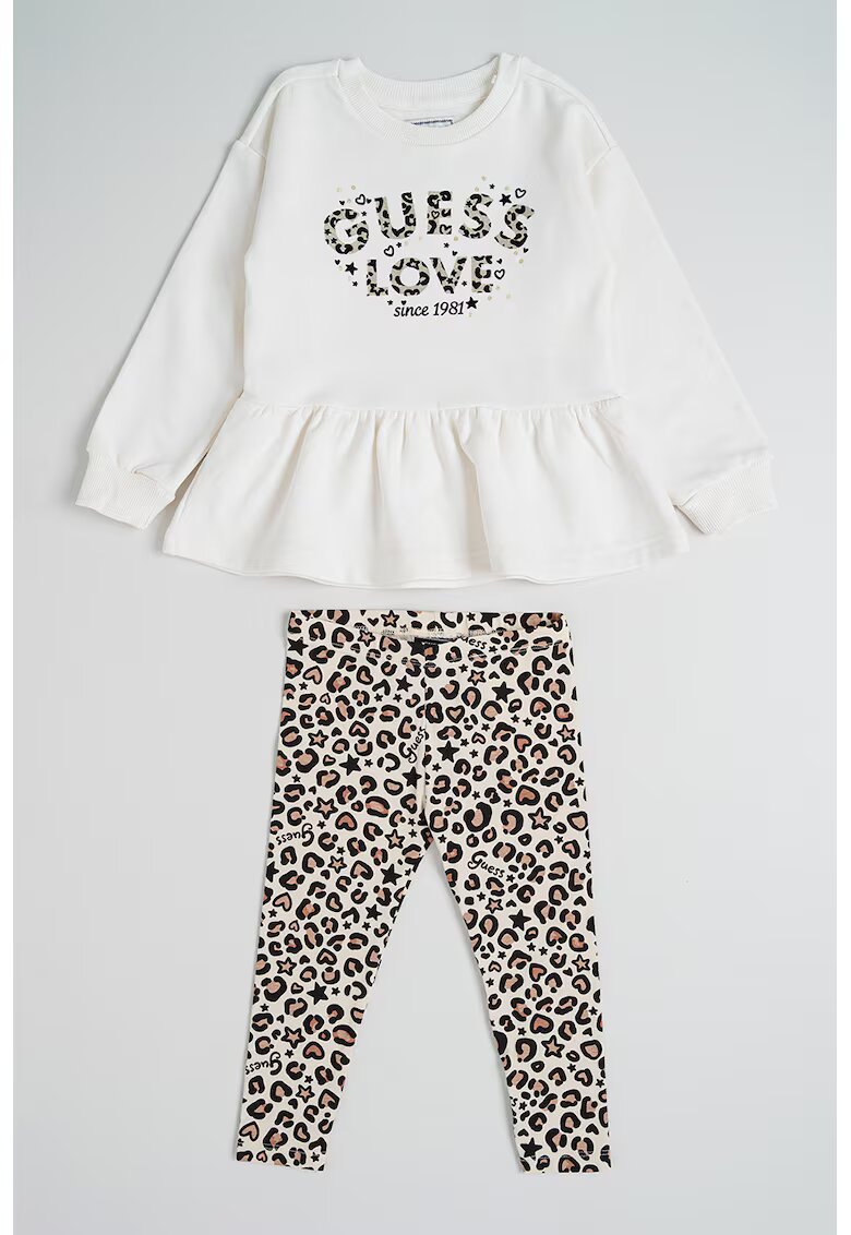 GUESS KIDS Блуза с разкроен подгъв и клин с принт - 2 части