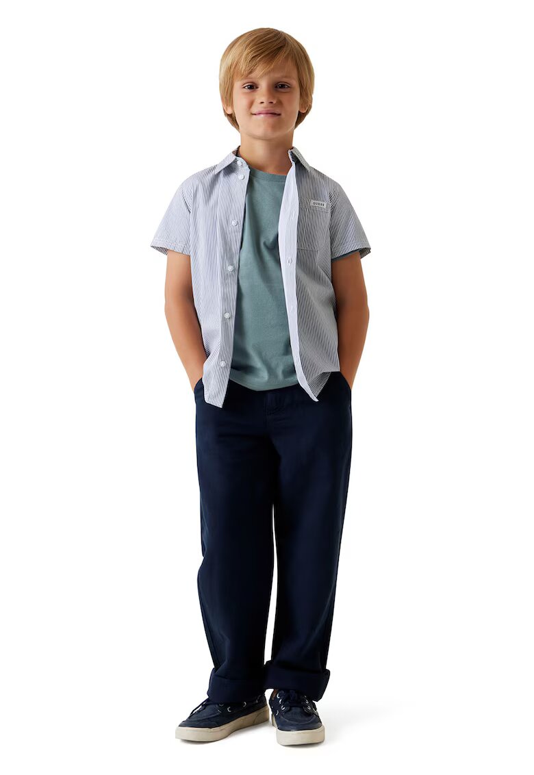 GUESS KIDS Панталон с лен с регулираща се талия