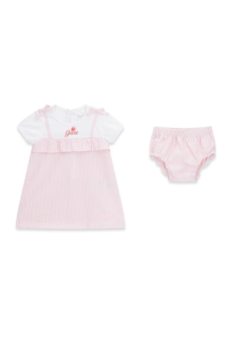 GUESS KIDS Рокля с гащички - Бял/Розово