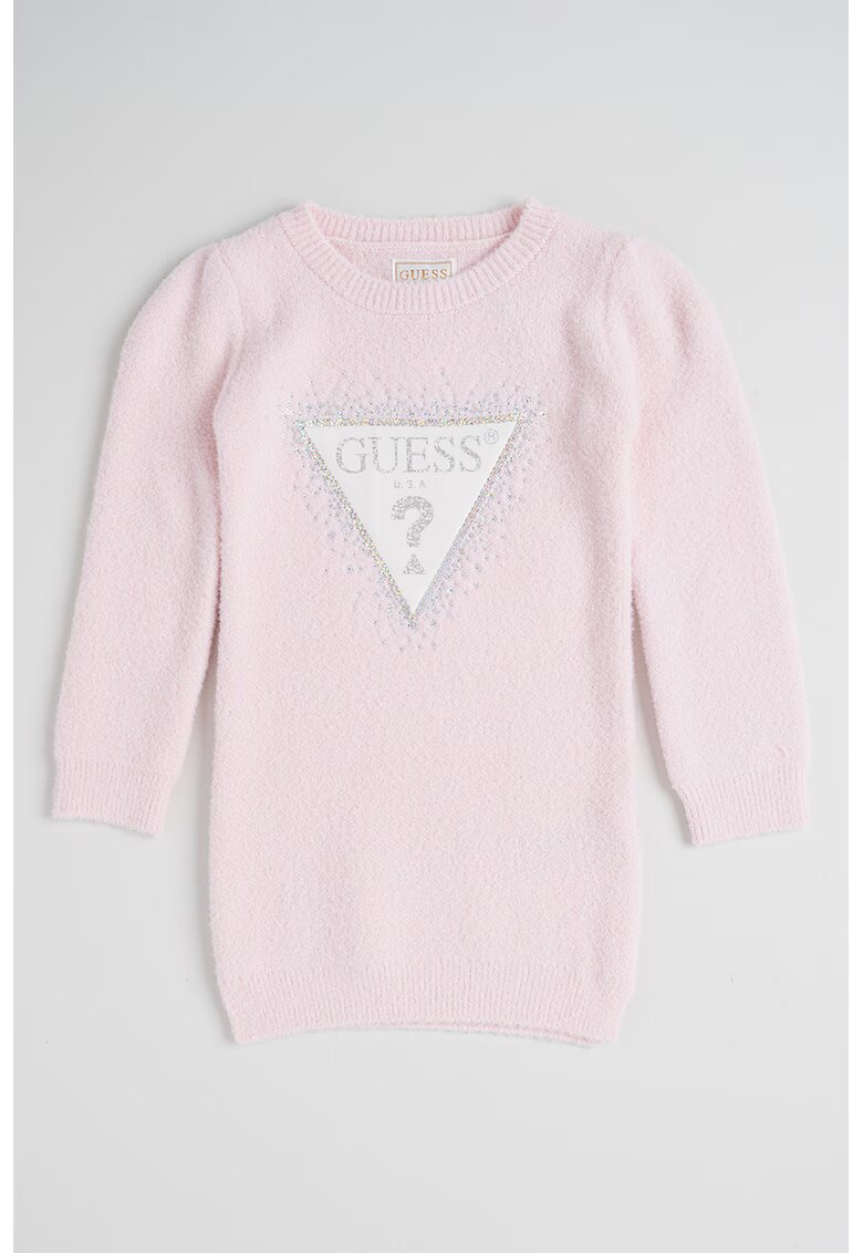 GUESS KIDS Рокля тип пуловер с пайети и декоративни камъни