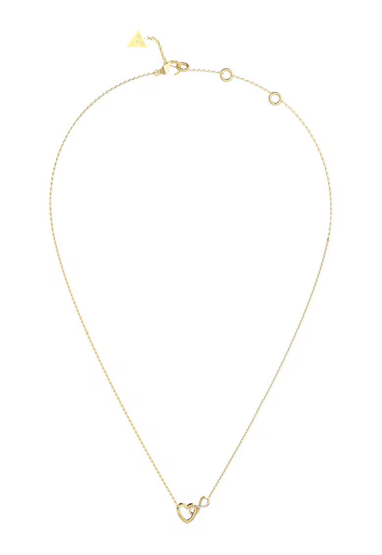 Guess Колие от неръждаема стомана със сърце и символа на вечността