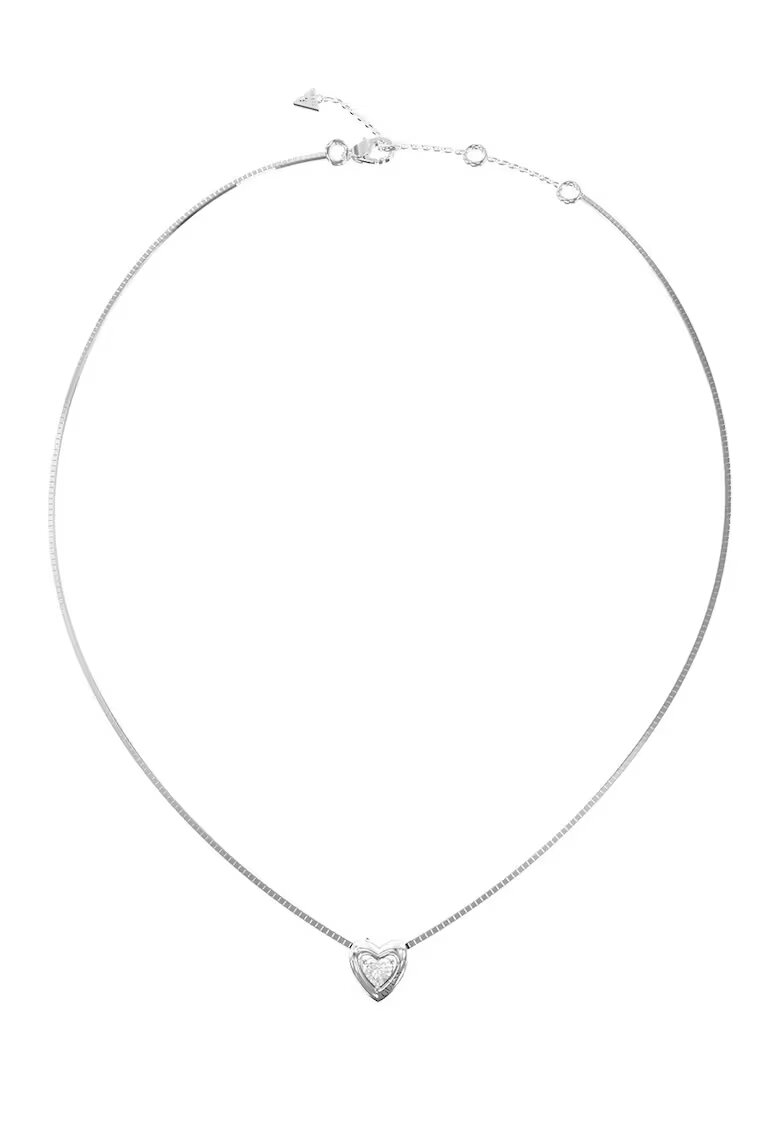 Guess Колие със сърцевидна висулка с циркони