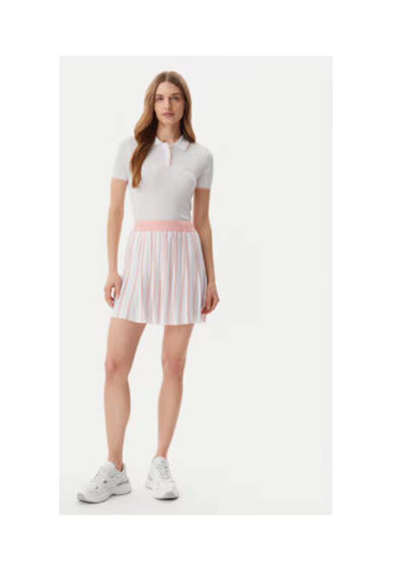Guess Мини плисирана пола на райета