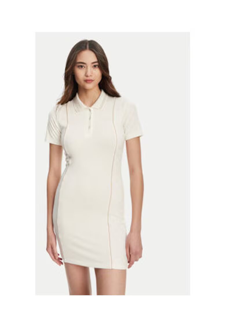 Guess Рокля от вискозна смес с поло яка