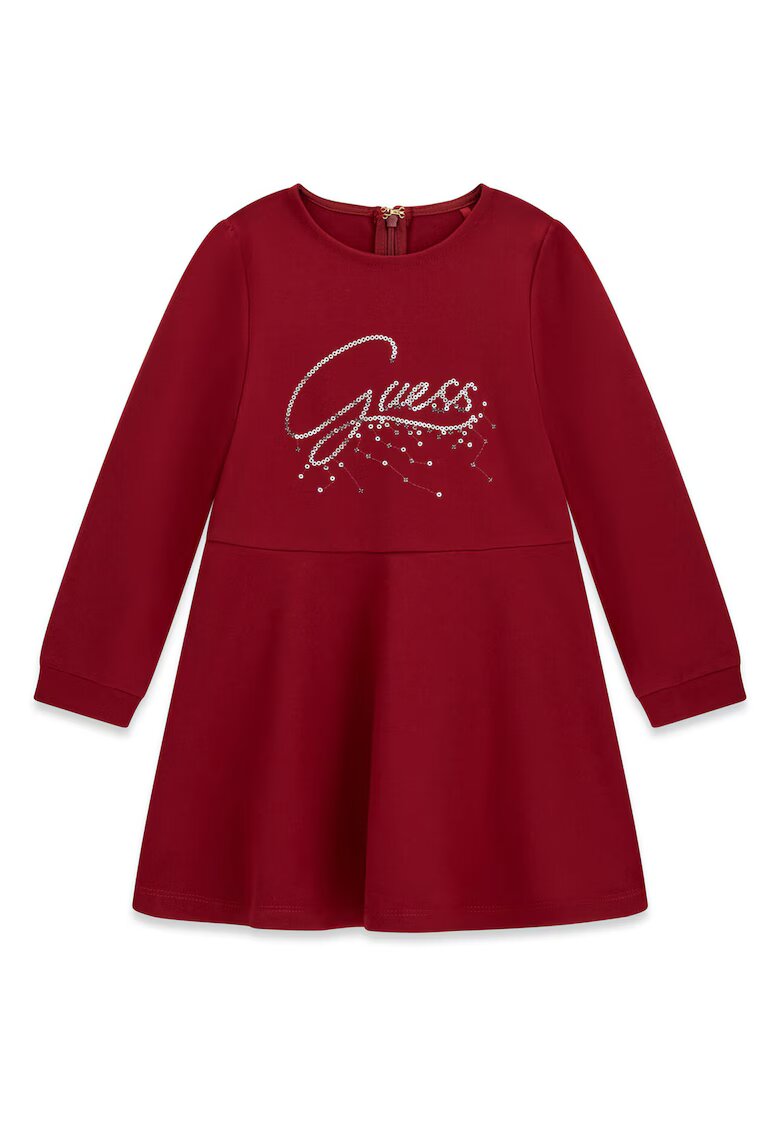 Guess Рокля за момичета червена - изкуствена вискоза