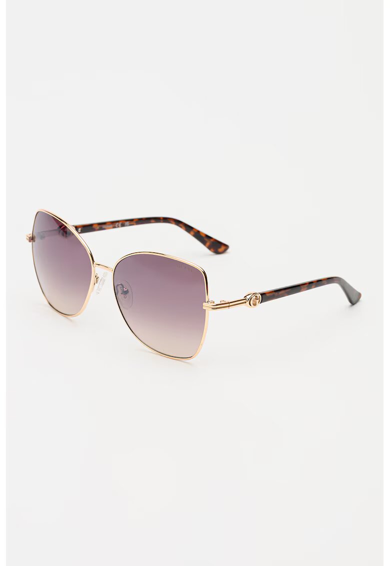Guess Слънчеви очила Cat Eye с метална рамка