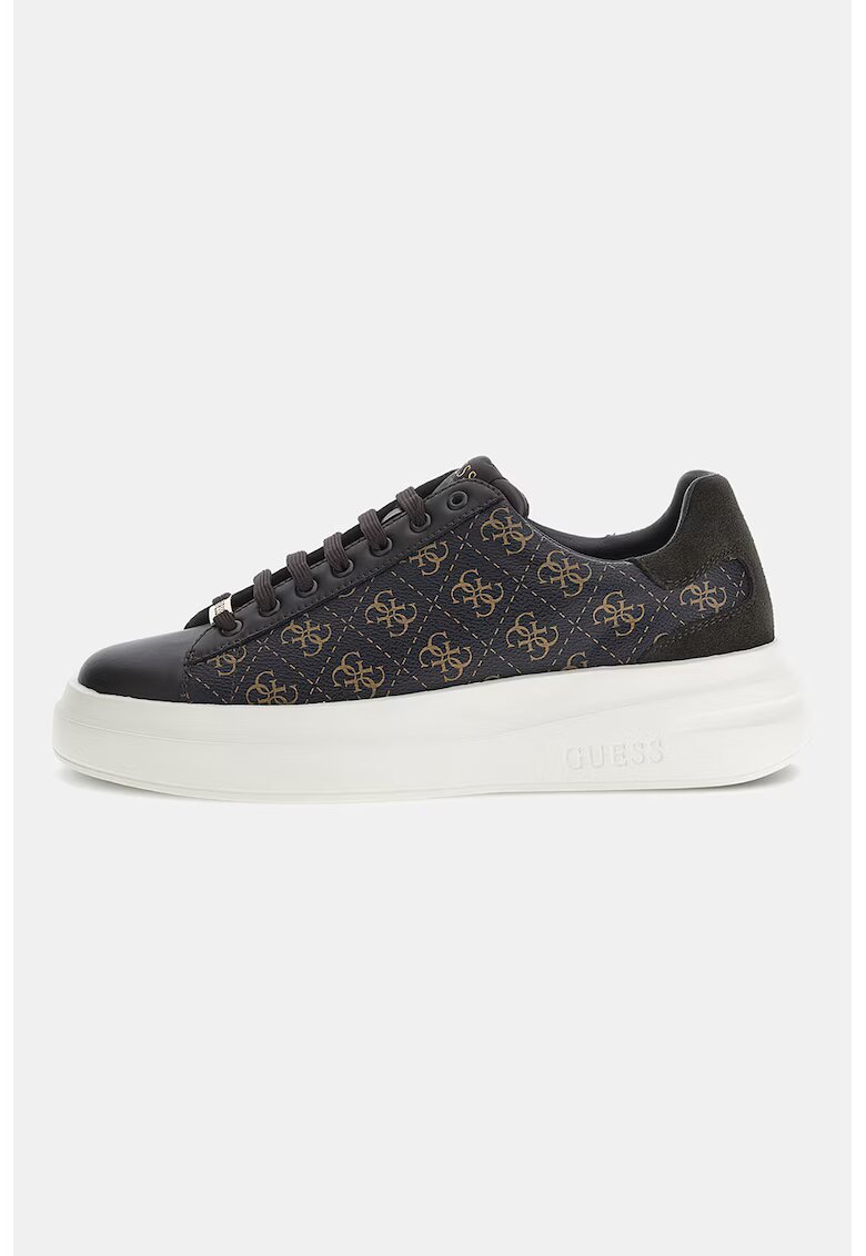 Guess Спортни обувки на лога - Тъмнокафяв