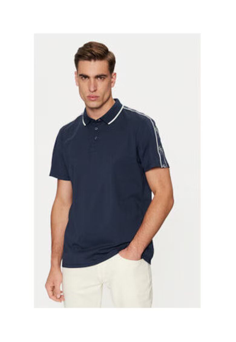 Guess Tricou polo din amestec de bumbac - L