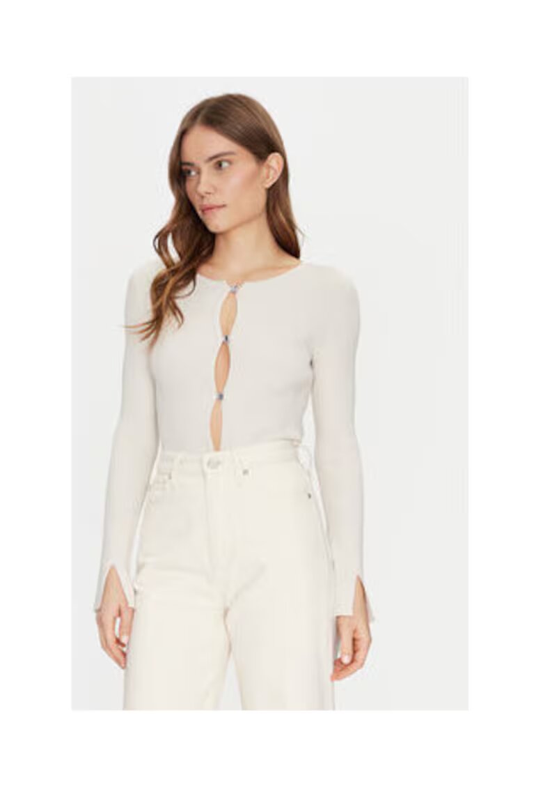Guess Жилетка slim fit с кръгло деколте